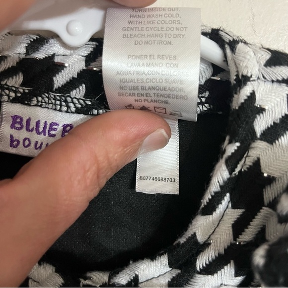 Girls Blueberi Boulevard Houndstooth Print Long Dress Coat Jacket Size 4/5 - Picture 7 of 10